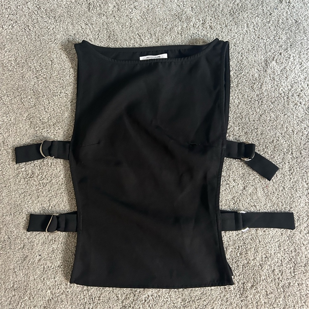 Peppermayo Black Strap Detail Top
